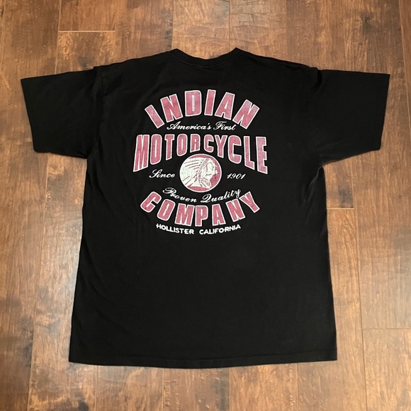 Indian Motorcycle Short Sleeve T-Shirt, Black, Size L - Picture 2 of 5